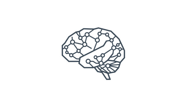 Brain with neurons and synapses illustration.