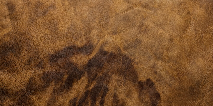 An abstract, high-angle shot showcasing a weathered piece of tan leather. for ui, web, art, design, background, etc.