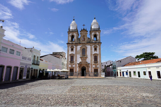 Co-Cathedral of St Peter of Clerics in Historic Patio de Sao Pedro, Recife, Pernambuco, Brazil