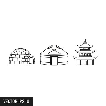 Traditional architectural structures from around world 1.