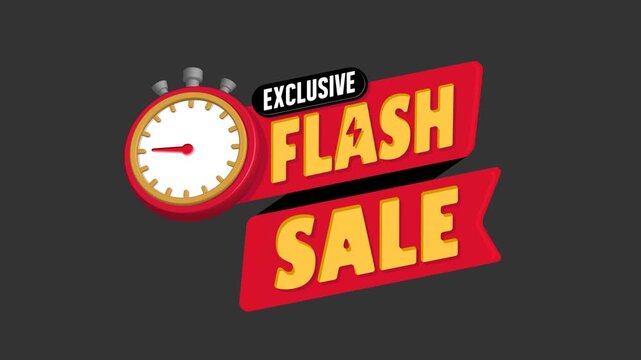 Exclusive Flash Sale Banner Animation (mov | background transparent)