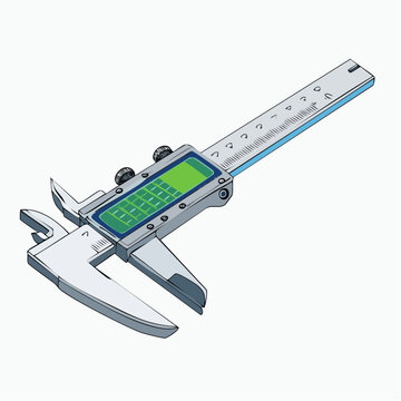 Digital Caliper Tool Illustration
