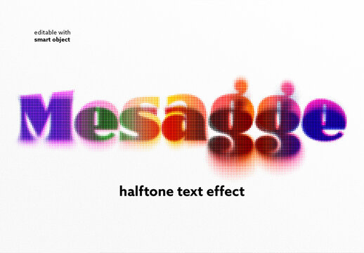 Halftone Text Effect