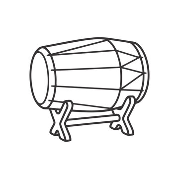 Bedug vector illustration, traditional Indonesian drum