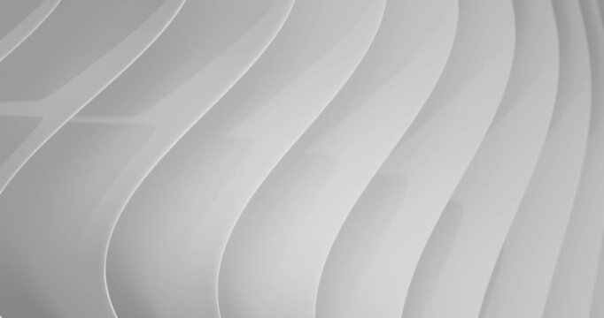 Abstract gray layered wave background looping 3d animation