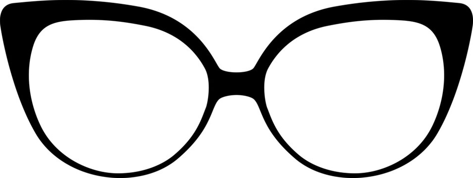 Black cat eye glasses displaying a fashionable and retro style accessory