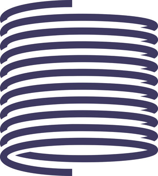 Abstract design showing a series of parallel lines curving and winding