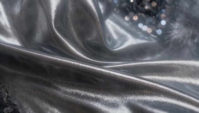 Shimmering Fabric Flowing Elegantly in Soft Light