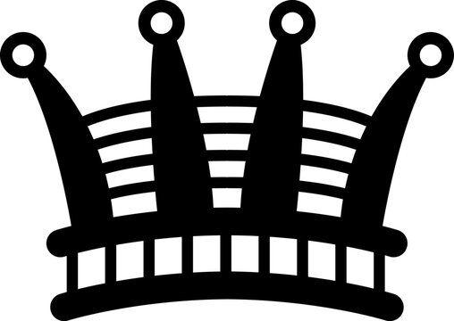 Stylized king crown or jester hat depicting success, power and celebration