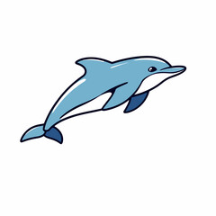 Obraz premium Cartoon dolphin illustration
