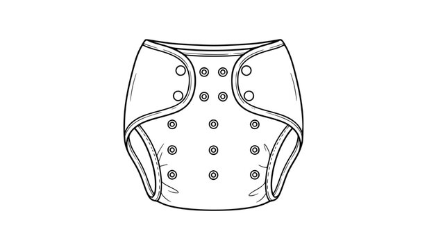 Baby Diaper Outline Icon
