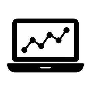 Butane gas molecule structure on laptop screen flat design vector