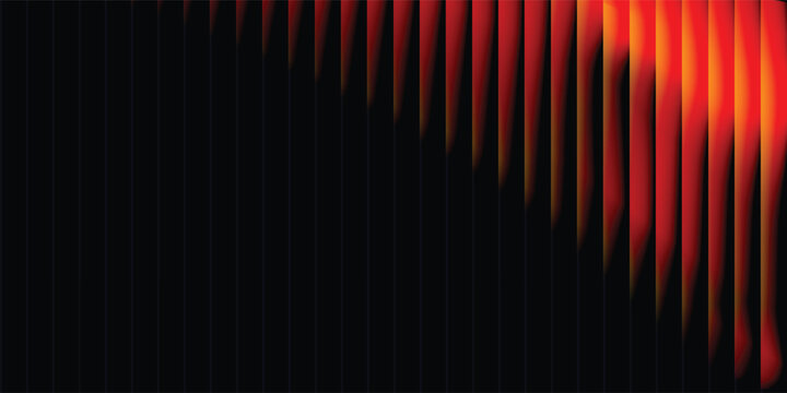 A mesmerizing visual representation of sound waves with a black background and a gradient of orange and red hues that evoke a sense of dynamic energy and movement