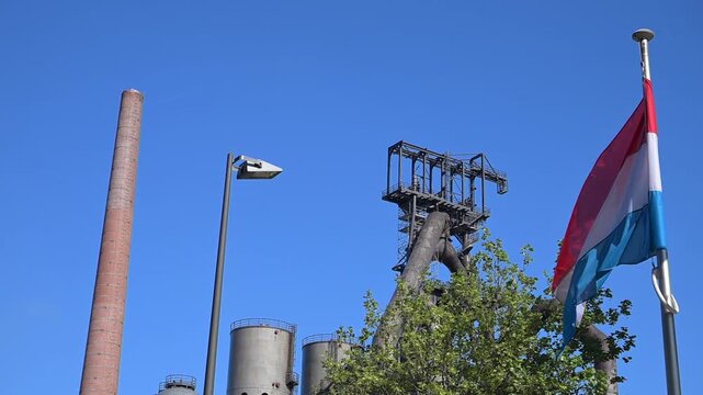 Time Lapse Luxembourg Esch sur Alzette Belval universit&eacute; ancien laminoir industrie