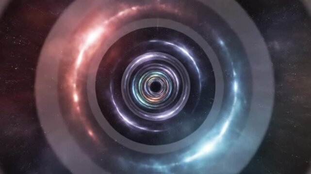 An ethereal vortex of swirling cosmic nebulae and luminous energy pulses inward, propelling viewers into a mesmerizing, otherworldly dimension through a breathtaking, cyclopean portal