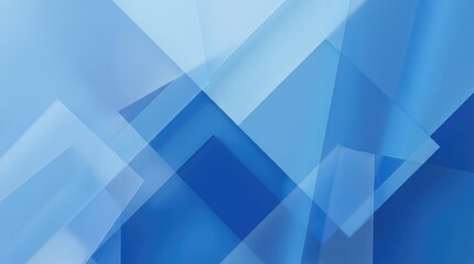 Obraz premium Abstract overlapping blue geometric shapes on light background