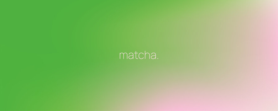 Soft matcha latte gradient backdrop with pastel green, pink, cream tones. Smooth dreamy tea-inspired background.