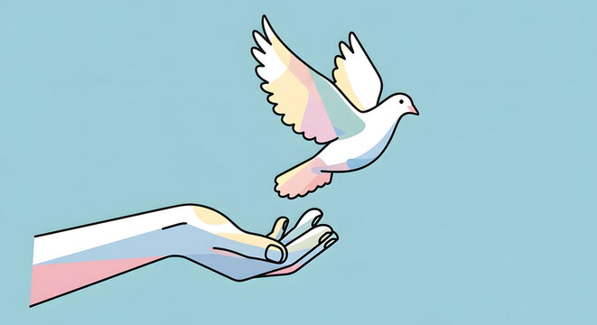 Dove Release From Open Hand