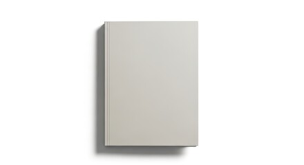 Fototapeta premium Blank white book cover mockup on white background.