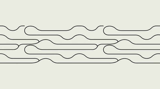 Rhythmic horizontal undulating waves vector - Suitable for motion graphics, clean pattern design, or minimalist print materials.