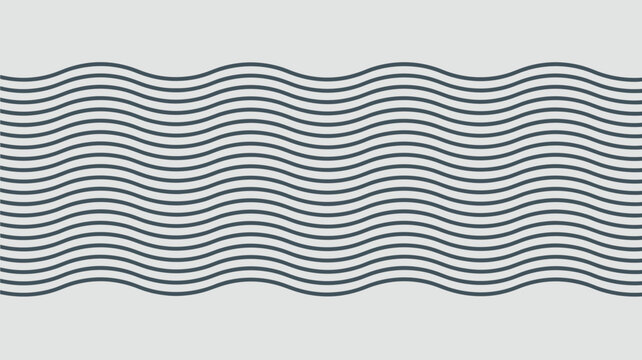 Seamless horizontal wavy line pattern - Ideal for textile designs, wave-themed backgrounds, or modern packaging graphics.