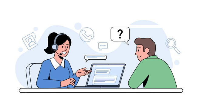 Customer Support Representative Assisting a Client with Technical Issues