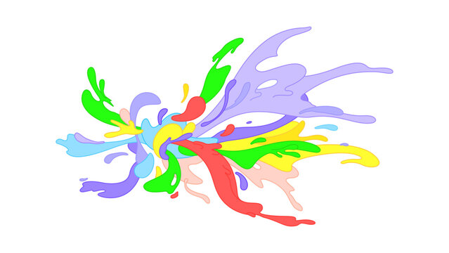 Splash color paint vector illustration festival celebration