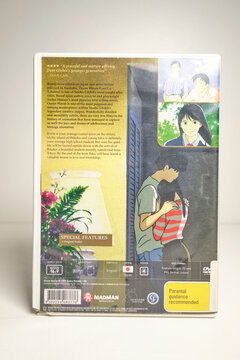kent, uk, 01.01.2026 Studio Ghibli Ocean Waves 2010 UK Region 4 anime DVD case isolated on white background. Manga famous anime story.