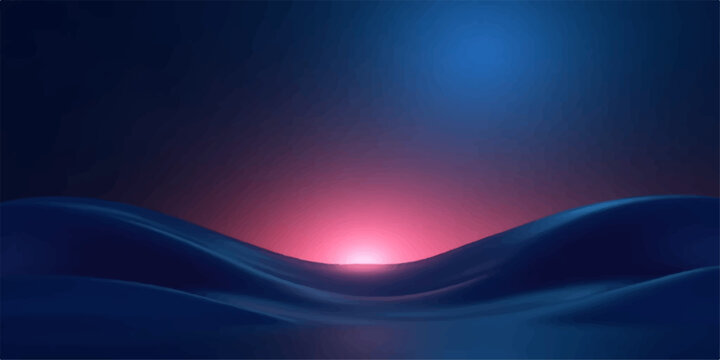A flowing abstract blue wave design with digital light lines and soft curves creates a dynamic motion texture inspired by the swirling energy of a deep ocean sea