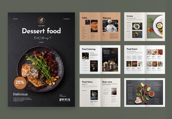 Dessert Food Menu Brochure Template