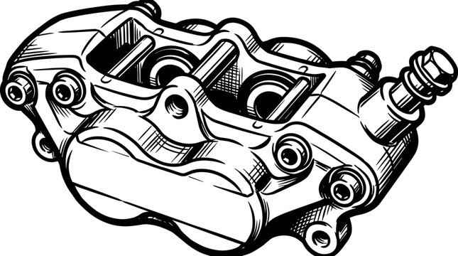 Brake Caliper Close Up View 3.