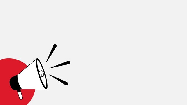 Animated Hand Holding Megaphone. Sale Concept Video - Transparent