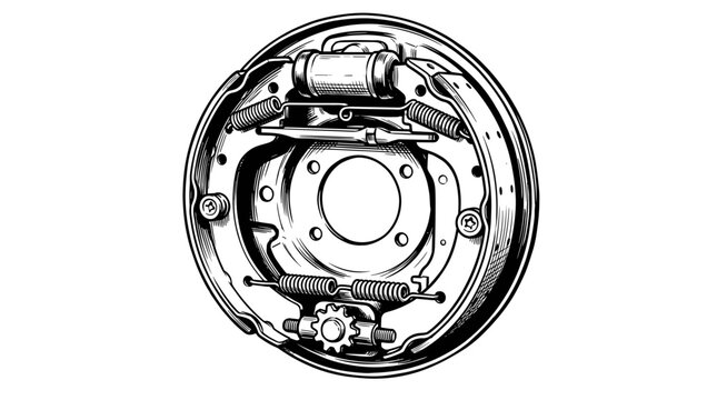 Brake Drum Assembly Closeup.