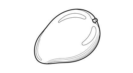 Black and white mango illustration for design and educational projects © galendra