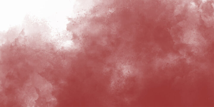 Abstract Red Pigment Cloud Suspended in Dark Red wide grunge effect texture old rough paper vintage style smoky abstract background, watercolor with fogy red color liquid fluid texture. 