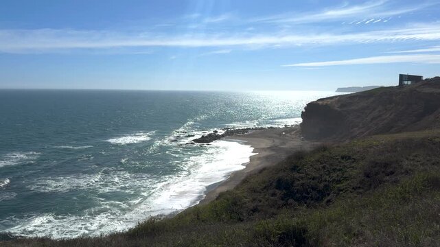 La Boca Chile beach coastal river mouth landscape waves sand scenic village shoreline