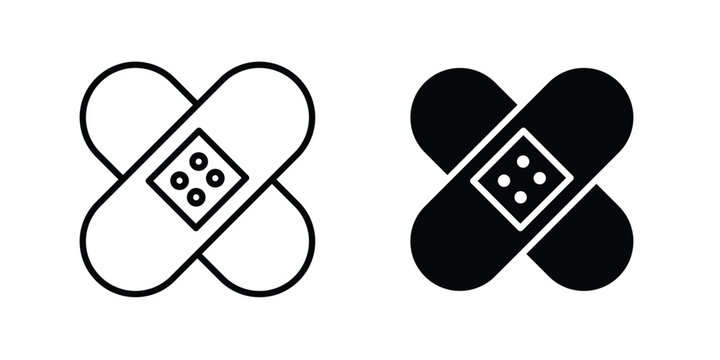 Band aid icon concept editable. Best for web ui design