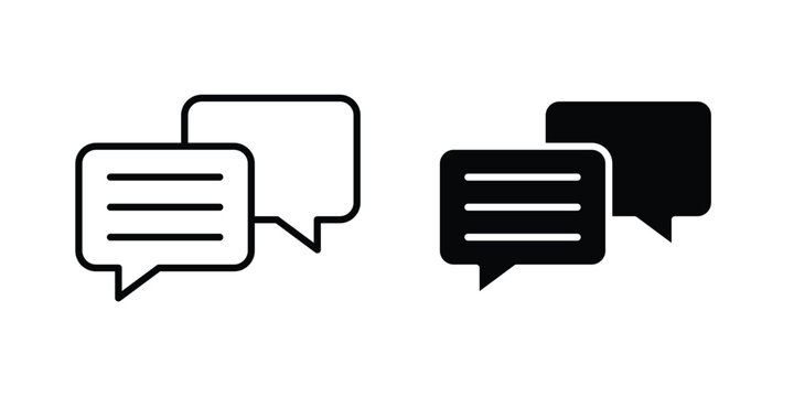 Chat icon concept editable. Best for web ui design