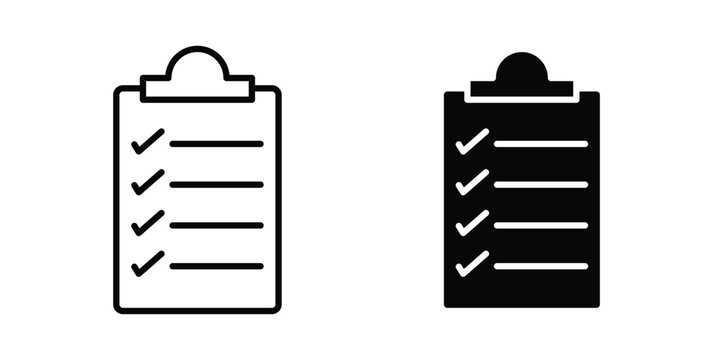 Clipboard check icon concept editable. Best for web ui design
