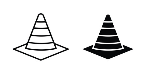 Fototapeta premium Construction cone icon concept editable. Best for web ui design
