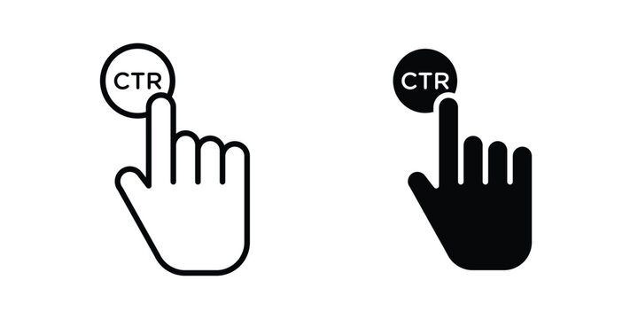 CTR icon concept editable. Best for web ui design