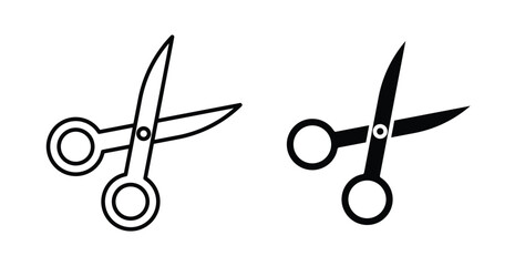 Fototapeta premium Scissors icon illustrations on white, Best for Design Projects