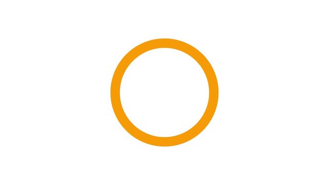 Minimal orange progress bar loading animation on clean white background