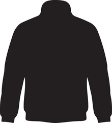 Silhouette design of a simple casual zip up jacket vector © Golshan Ara Monny