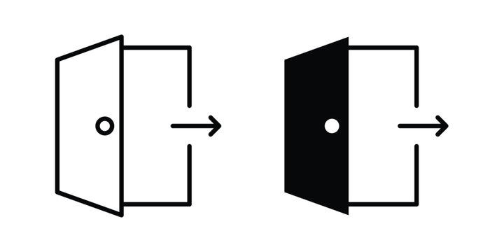 Exit icon concept editable. Best for web ui design