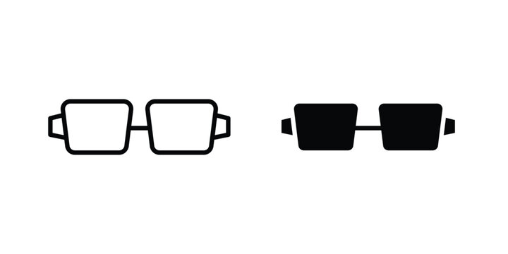 Eye glasses icon concept editable. Best for web ui design