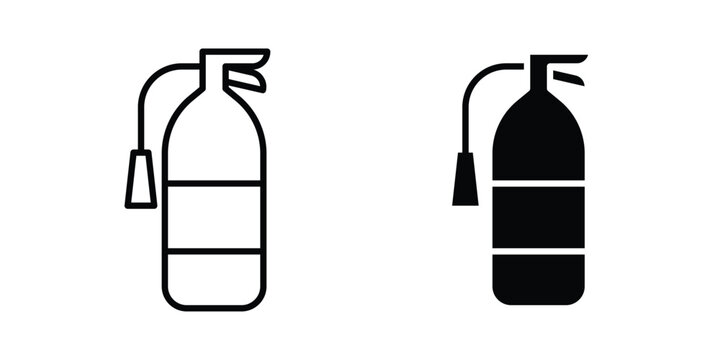 Fire extinguisher icon concept editable. Best for web ui design