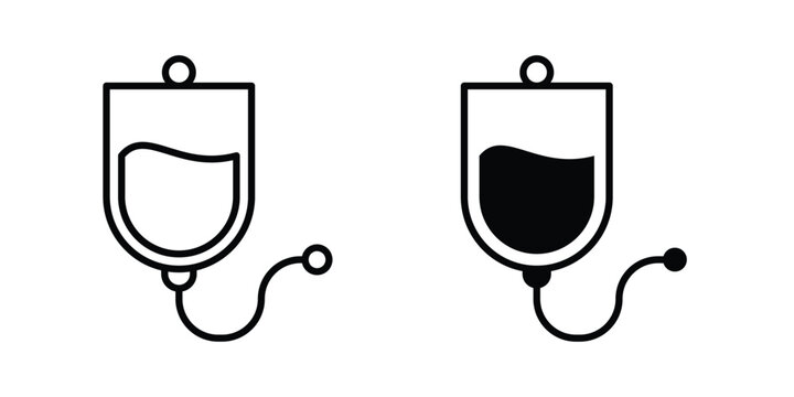 IV drip icon concept editable. Best for web ui design