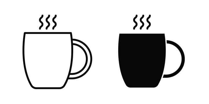 Mug icon concept editable. Best for web ui design