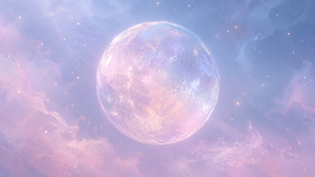 Surreal Translucent Pastel Moonscape